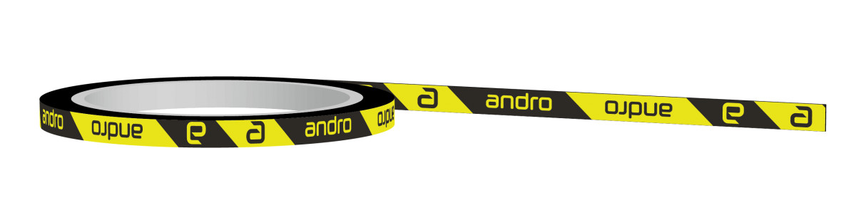 Andro Edge Tape - CI Black/Yellow - 12mm x 5m (10 rackets)