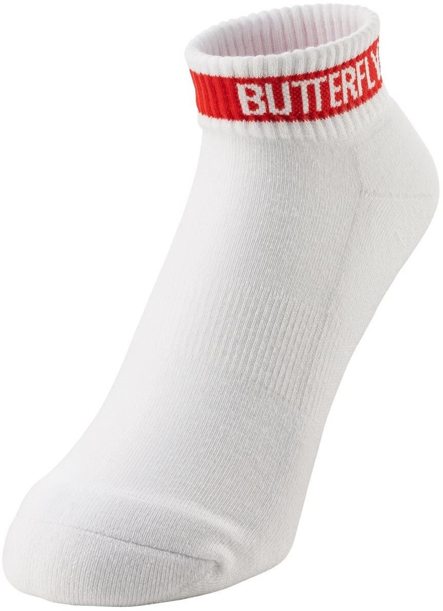 Butterfly Levalis Socks - White/Red