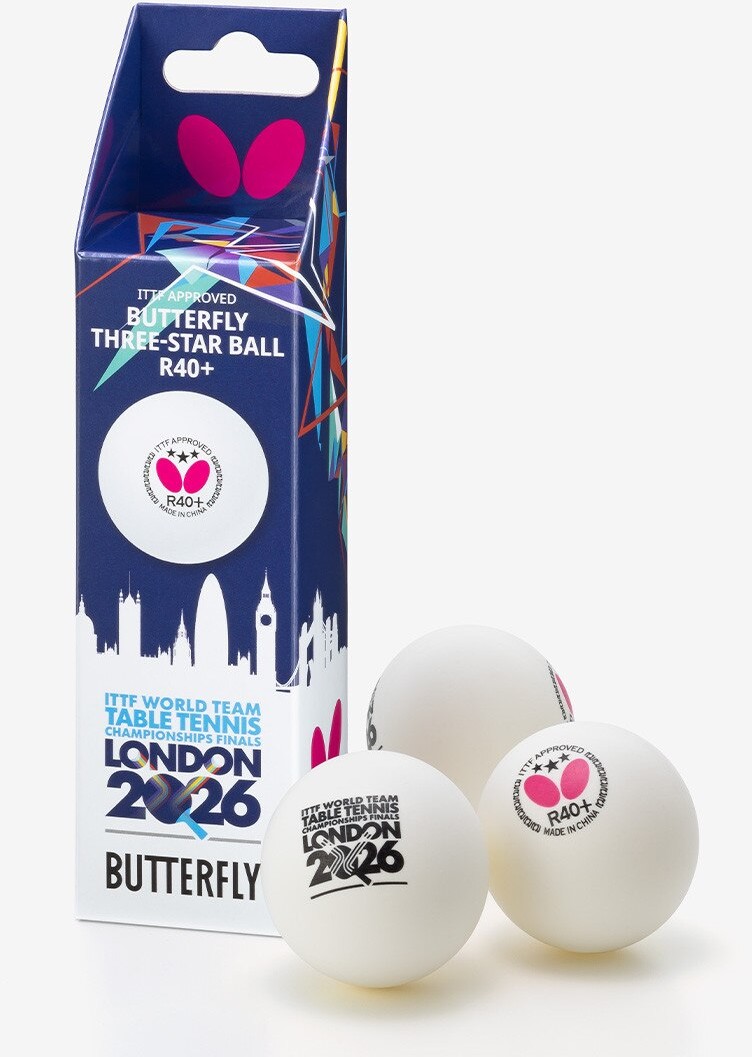 Butterfly 3-Star Ball R40+ WTTTC London 2026 - Pack of 3