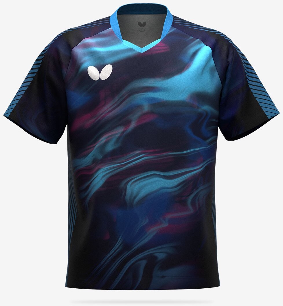 Butterfly Rimeral Shirt - Navy-Sky