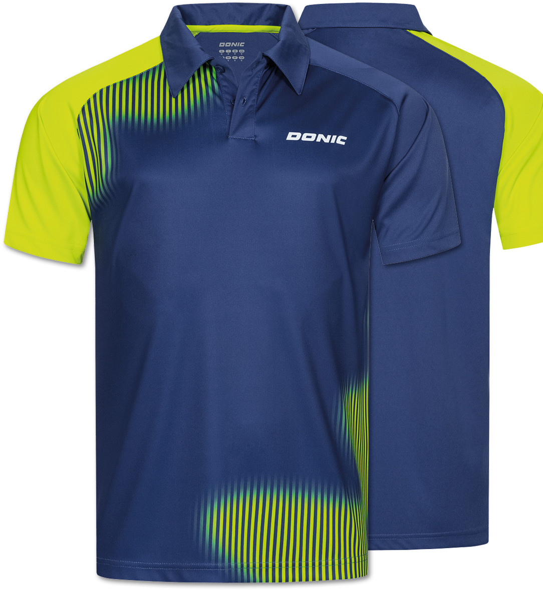 Donic Caliber Polo Shirt - Navy/Lime