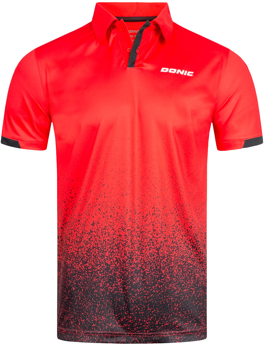 Donic Splash Polo Shirt - Red/Black