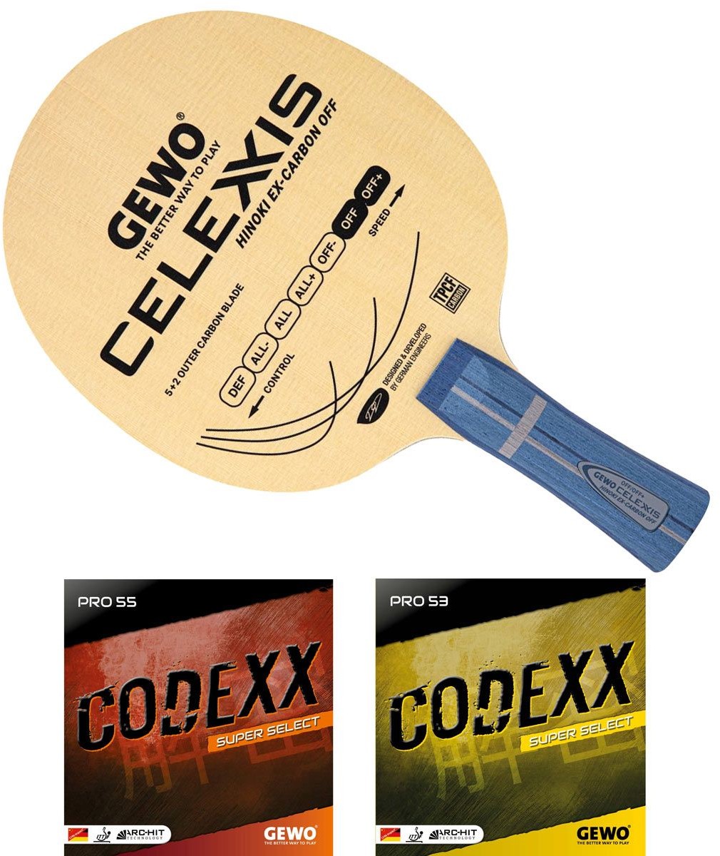 GEWO Celexxis Hinoki Ex-Carbon OFF w/Codexx Superselect Pro 55 and 53