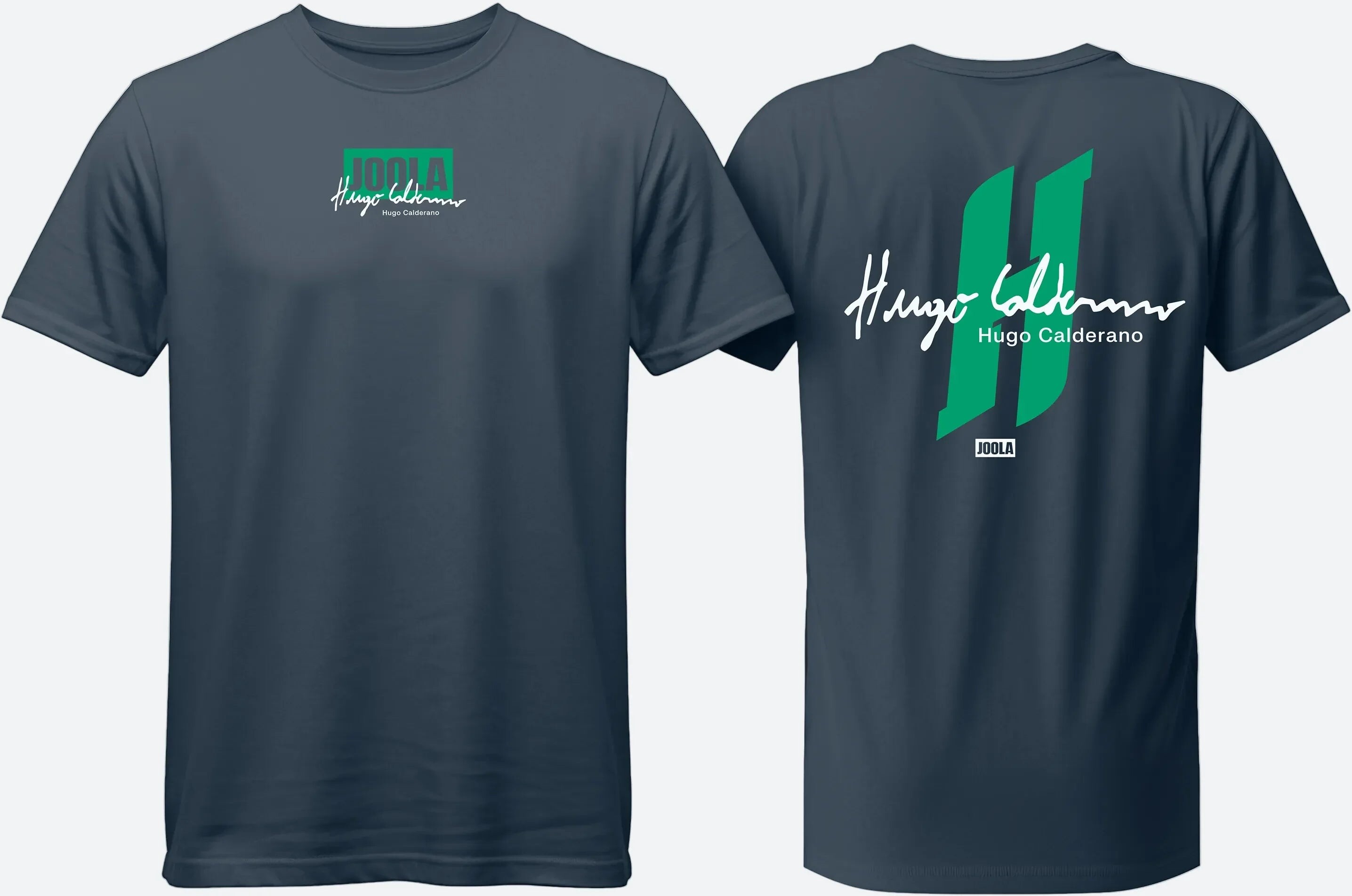 JOOLA Hugo Calderano Signature Tee - Navy/Tropical Glow
