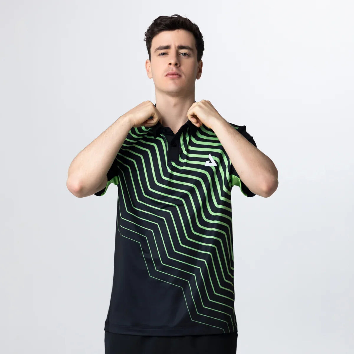 JOOLA Team 25 Polo - Black/Green Glow