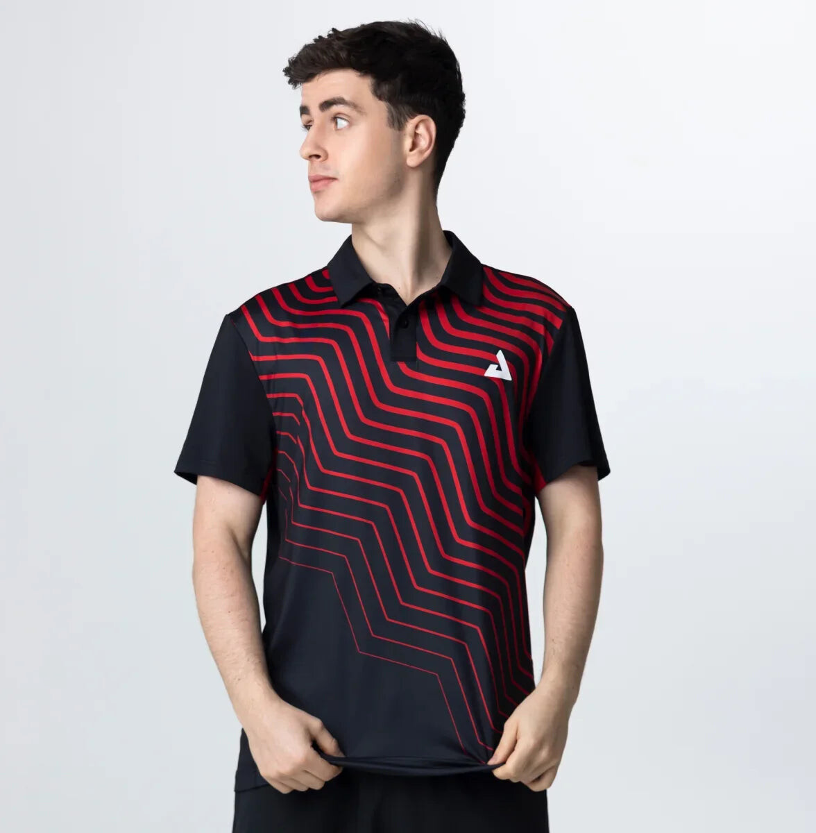 JOOLA Team 25 Polo - Black/Crimson Red