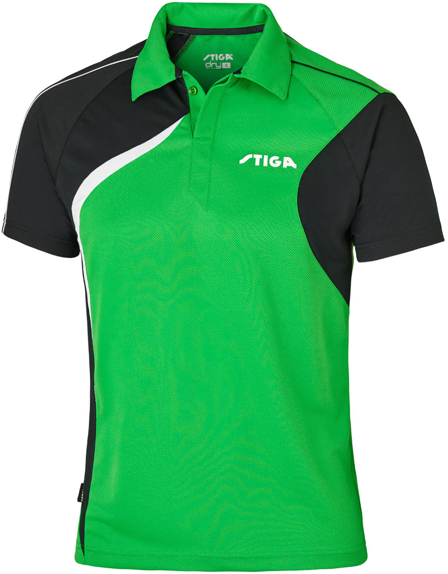 Stiga Voyage Polo Shirt - Green/Black