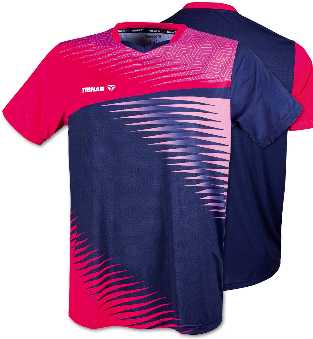 Tibhar Azur T-Shirt - Navy/Pink