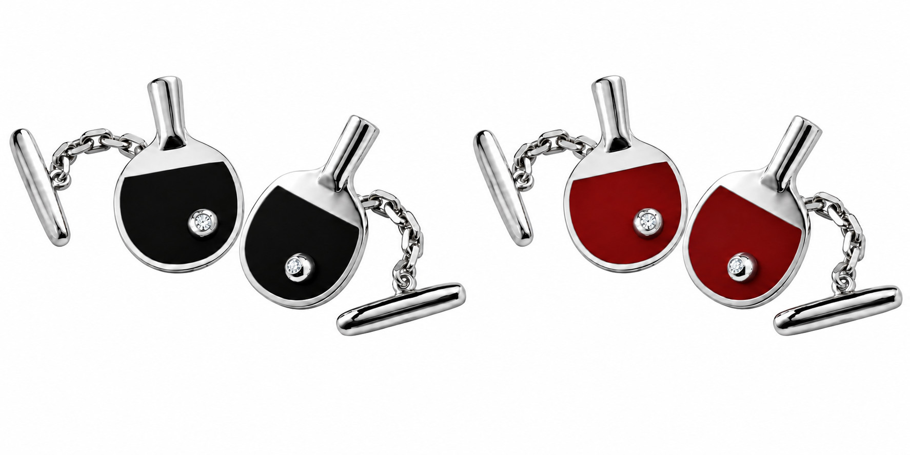 Vinqui Table Tennis Bat and Ball Cufflinks