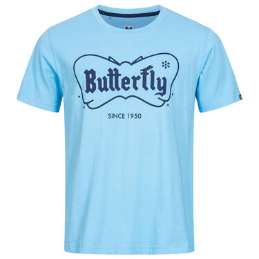 Butterfly 70th Anniversary T-Shirt - Blue - Megaspin