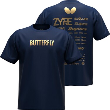 Butterfly BTY T-Shirt 26 - Navy-Gold