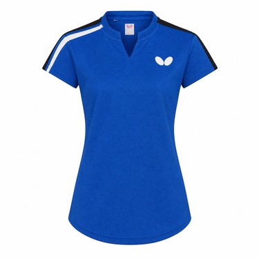 Butterfly Ikoma Lady Shirt - Blue