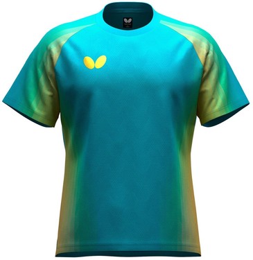 Butterfly Jenora Shirt - Turquoise