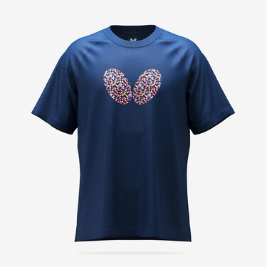 Butterfly Maltil T-Shirt - Navy/Pink