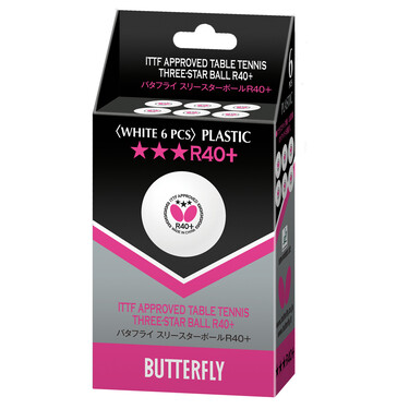 Butterfly 3-Star Ball R40+ - Pack of 6