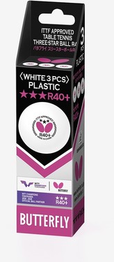 Butterfly R40+ 3-Star WTT Yokohama 2026-2028 Balls - Pack of 3