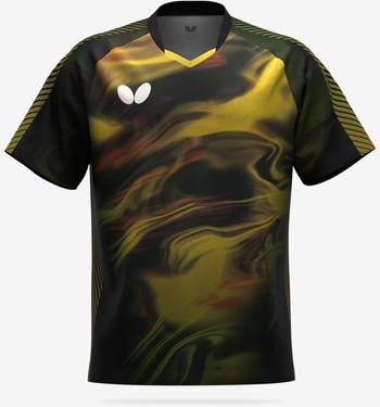 Butterfly Rimeral Shirt - Black-Yellow