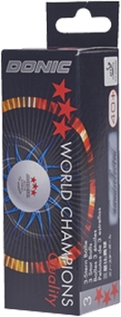 Donic 40+ 3-Star Poly Ball - Pack of 3