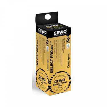 GEWO Select Pro 40+ ABS 3 Star Balls - Pack of 3