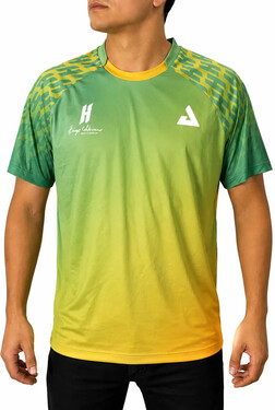JOOLA Hugo Calderano Gradient Monogram Raglan Shirt - Jungle Green