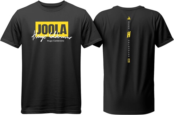 JOOLA Hugo Calderano Icon Tee - Black/JOOLA Yellow