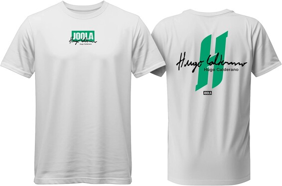JOOLA Hugo Calderano Signature Tee - White/Jungle Green