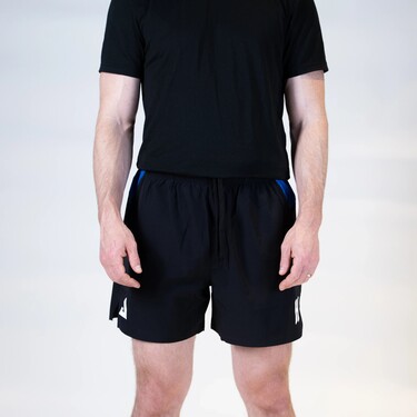 JOOLA Hugo Calderano 5-Inch Woven Shorts - Black/Azul