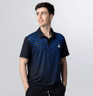 JOOLA Team 25 Polo - Black/Azure Blue