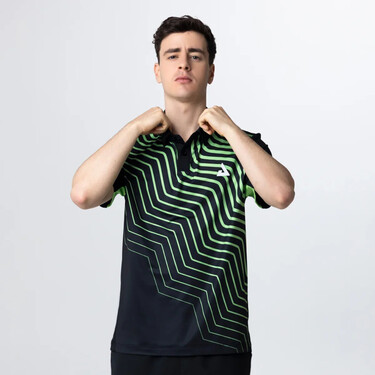 JOOLA Team 25 Polo - Black/Green Glow