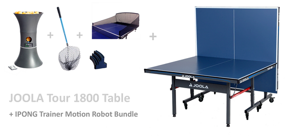 JOOLA Tour 1800 w/IPONG Trainer Motion Robot and Catch Net