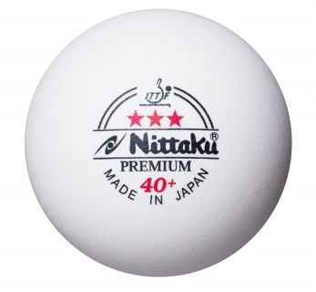 12 pcs@4boxes Blanc Nittaku 3 Premium Star Durable Balles de tennis de table 40 
