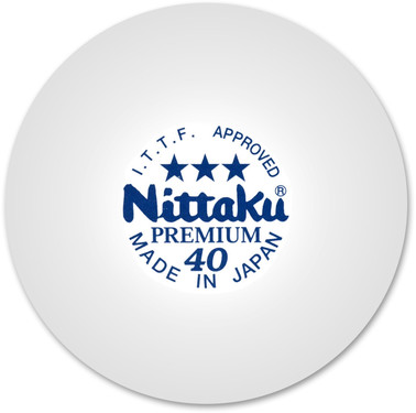 Nittaku 3-Star Premium Celluloid Balls - Pack of 12