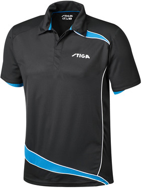 Stiga Discovery Polo Shirt - Black/Blue