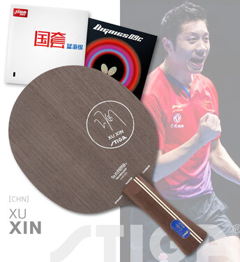 Stiga Dynasty Carbon Xu Xin Edition w/Butterfly Dignics 09C and DHS Hurricane 3 National Blue