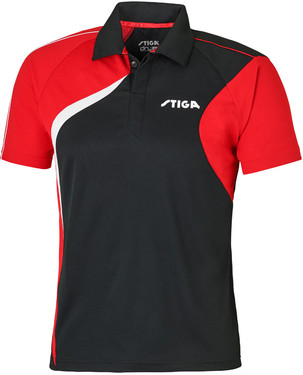 Stiga Voyage Polo Shirt - Black/Red