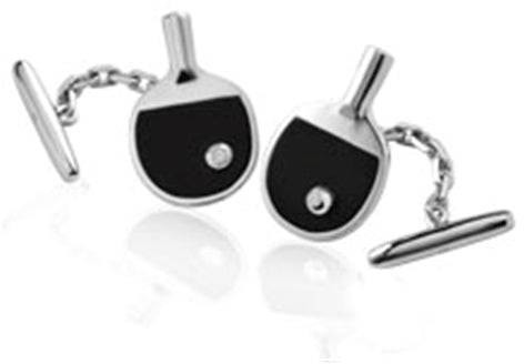 Vinqui Table Tennis Bat and Ball Cufflinks