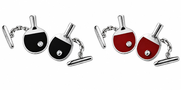 Vinqui Table Tennis Bat and Ball Cufflinks